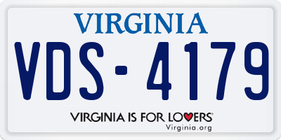 VA license plate VDS4179
