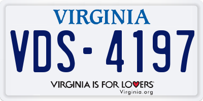 VA license plate VDS4197