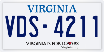 VA license plate VDS4211