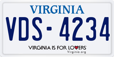 VA license plate VDS4234