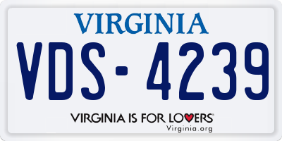 VA license plate VDS4239