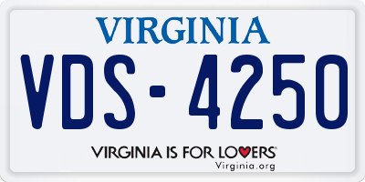 VA license plate VDS4250