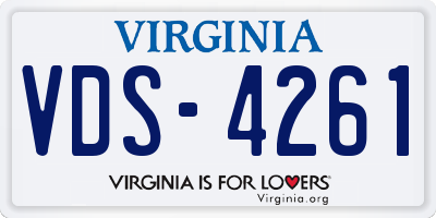 VA license plate VDS4261