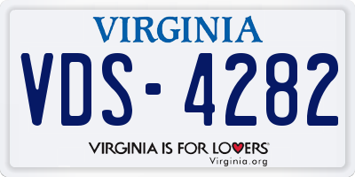 VA license plate VDS4282