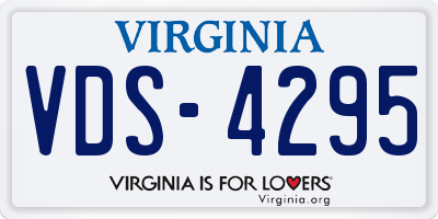 VA license plate VDS4295