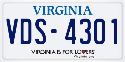 VA license plate VDS4301