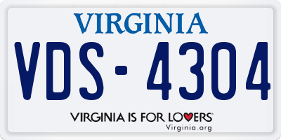 VA license plate VDS4304