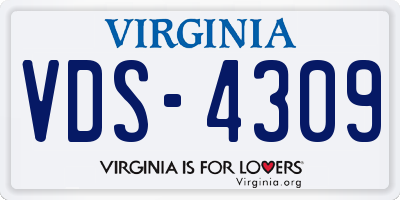 VA license plate VDS4309