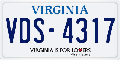 VA license plate VDS4317