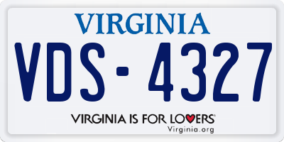 VA license plate VDS4327