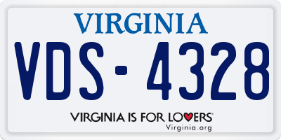 VA license plate VDS4328