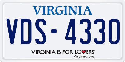 VA license plate VDS4330
