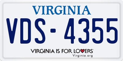 VA license plate VDS4355