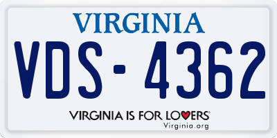 VA license plate VDS4362