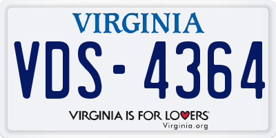 VA license plate VDS4364