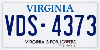 VA license plate VDS4373