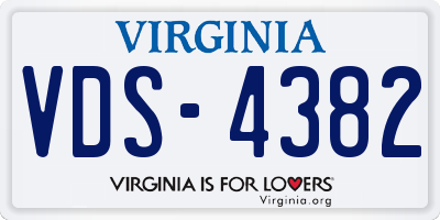 VA license plate VDS4382