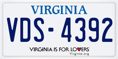 VA license plate VDS4392