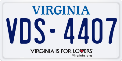 VA license plate VDS4407