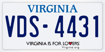 VA license plate VDS4431