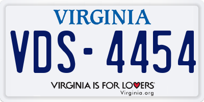 VA license plate VDS4454