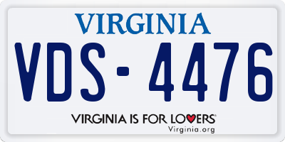 VA license plate VDS4476
