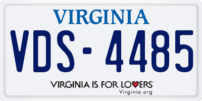 VA license plate VDS4485