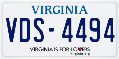 VA license plate VDS4494