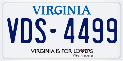 VA license plate VDS4499