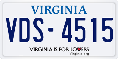 VA license plate VDS4515