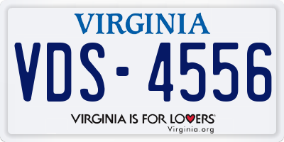 VA license plate VDS4556