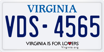 VA license plate VDS4565