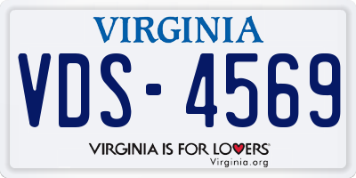 VA license plate VDS4569