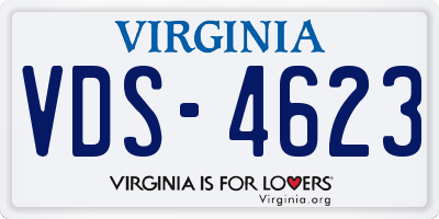 VA license plate VDS4623