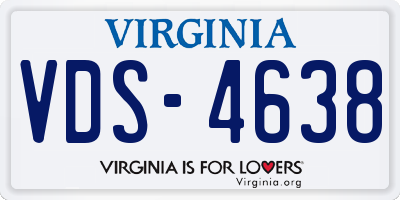 VA license plate VDS4638