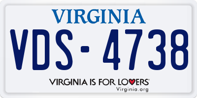 VA license plate VDS4738