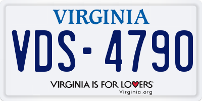 VA license plate VDS4790