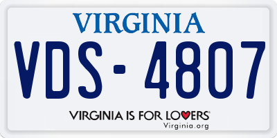 VA license plate VDS4807