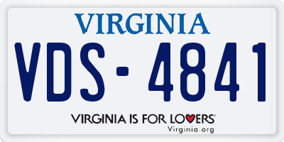 VA license plate VDS4841