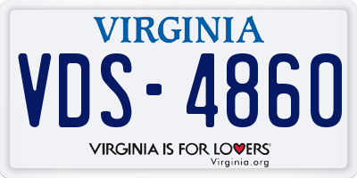 VA license plate VDS4860