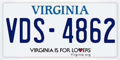 VA license plate VDS4862