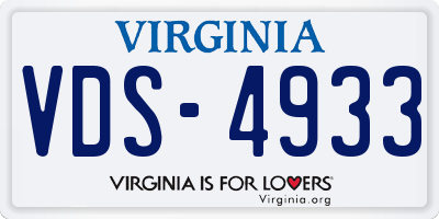 VA license plate VDS4933