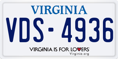 VA license plate VDS4936