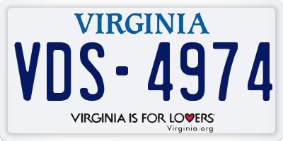 VA license plate VDS4974