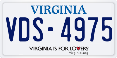 VA license plate VDS4975