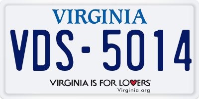 VA license plate VDS5014