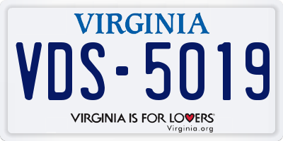 VA license plate VDS5019