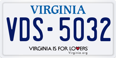 VA license plate VDS5032