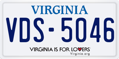 VA license plate VDS5046