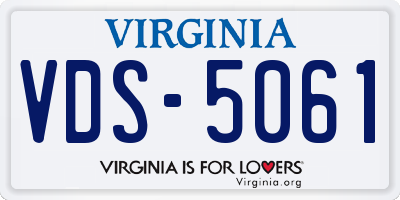 VA license plate VDS5061